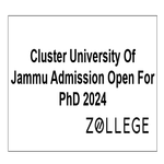 Cluster University Of Jammu Admission Open For PhD 2024